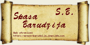Spasa Barudžija vizit kartica